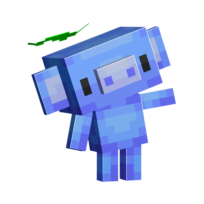 Wumpus, la mascota de Discord, en versión Minecraft